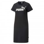 4k Puma 673721-01 Essentials wmn Logo dress Kleid - black/white